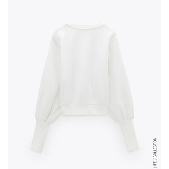 Zara BALLOON SLEEVE SWEATSHIRT - Picture 4 of 8